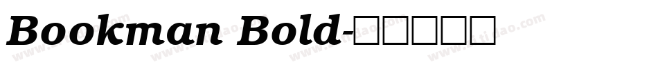 Bookman Bold字体转换
